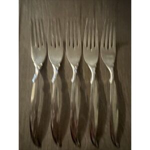 5 PCs Vtg‎ 1847 Rogers Bros IS Flair Silver-plate Flatware 7 1/2" Dinner Forks
